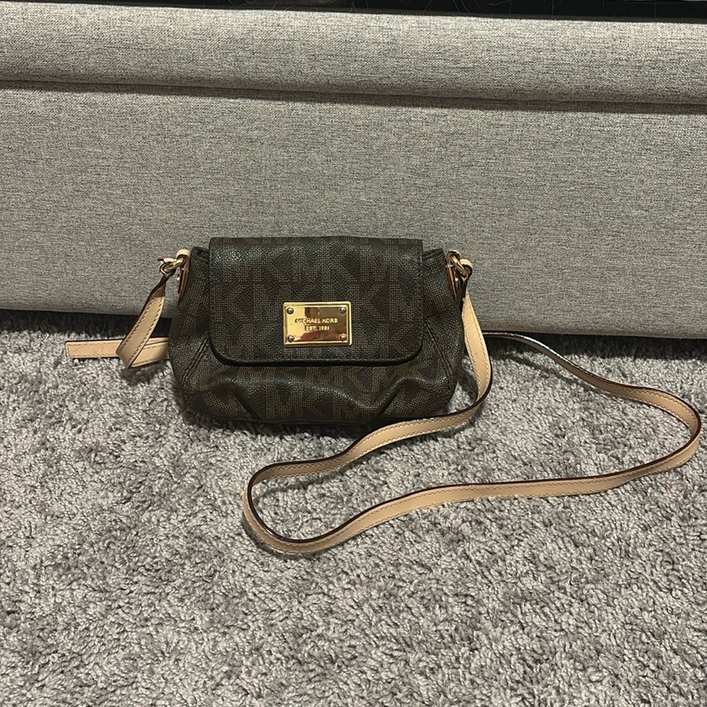 Michael Kors brown crossbody bag